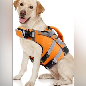 Dog Life Jacket (orange camo) made by Kuoser
